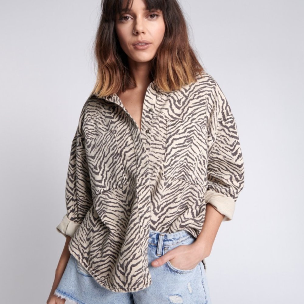 OneTeaspoon (XS) Zebra Daria Shirt/Jacket